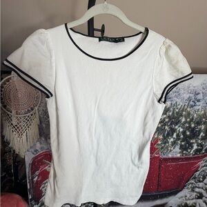 Lauren Ralph Lauren Puff Cap Sleeve Top, Size XL